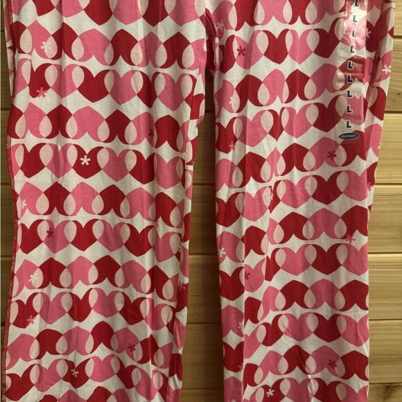 Y2K Old Navy Sz Large Mid Rise Tight Flare Heart Legging Sweatpants Deadstock - Picture 3 of 10